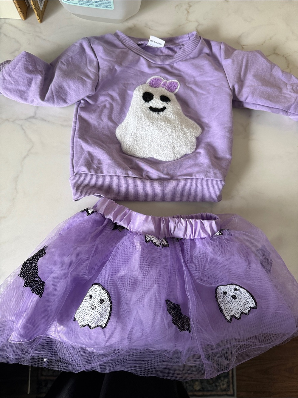 Halloween ghosts and bats 2 pc set 6-12m